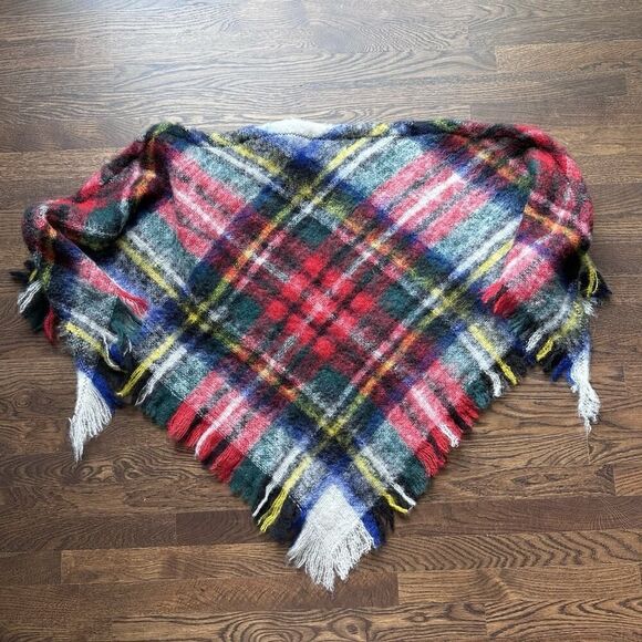 Vintage Heather Brae Mohair & New Wool Shawl Wrap Muffler Scotland 80” x 34” - Picture 3 of 7